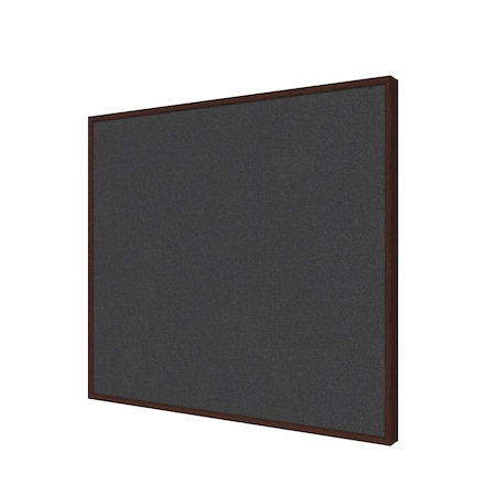 Ghent Bulletin Board, Fabric, 3 ft H x 4 ft W, Espresso Modern Frame, Gray IMM34ESPF95